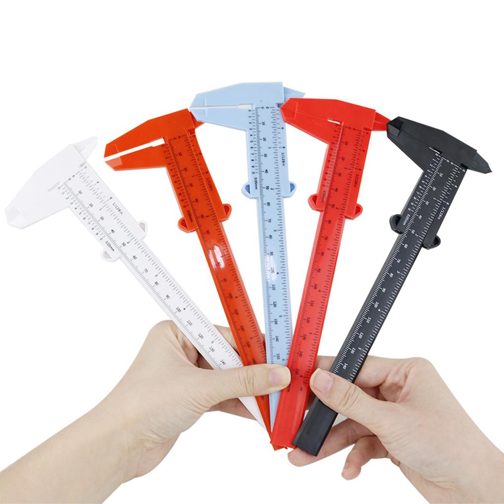 0-150MM Sliding Caliper Plastic Lightweight Smooth Plastic Square Ruler Easy to Measure Accurate Measuring Tool Line Saw