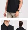 Mulberry Silk Blended Langdeng 26 New Breathable Elastic Solid Color Short Sleeve Polo Shirt