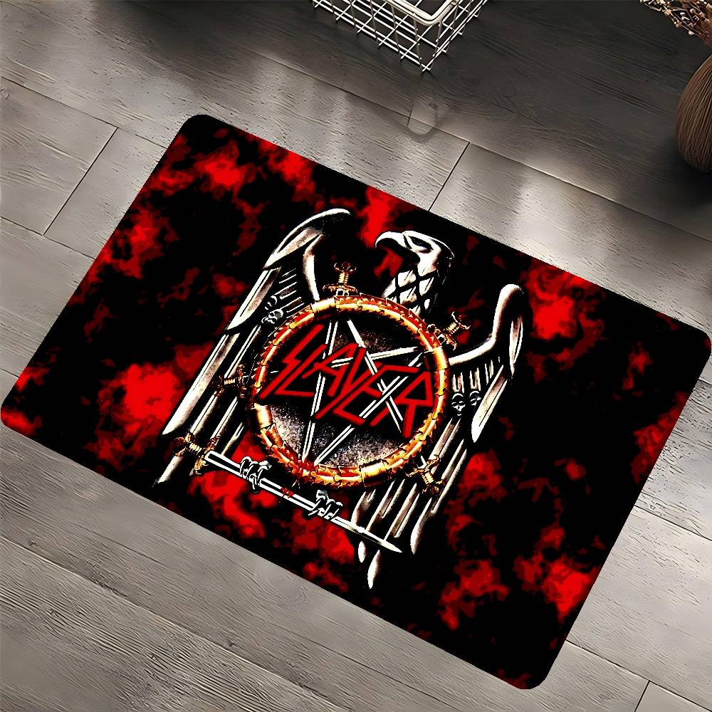 S-Slayer Хэви-метал группа Музыкальный коврик для двери Детская комната Спальня Декорация Балкон Противоскользящий придверный коврик Коврик для гостиной Ковер