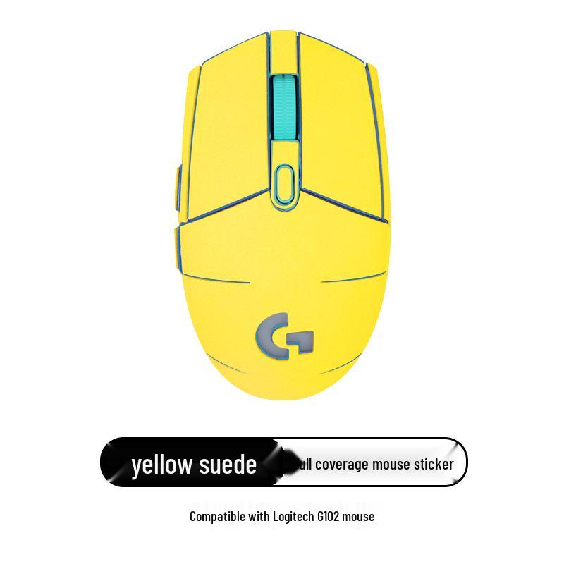 Logitech G102/G304/GPRO Anti-Slip Suede Mouse Stickers - Full Coverage, Sweat-Absorbent, Anti-Sweat Back Stickers