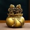 Zhaocai полностью медный золотой жабий горшок с сокровищами украшения привлекают богатство капуста гостиная телевизор шкаф офисный декор открытие подарок