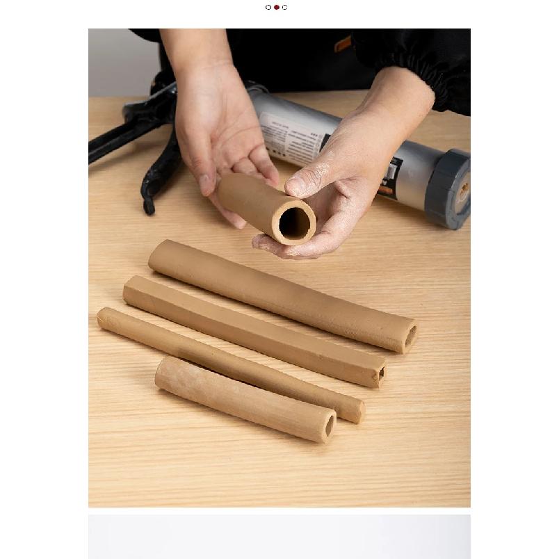 Large Manual Clay Extruder Gun with Interchangeable Nozzles - Professional Pottery Tool for Precise Clay Sculpting