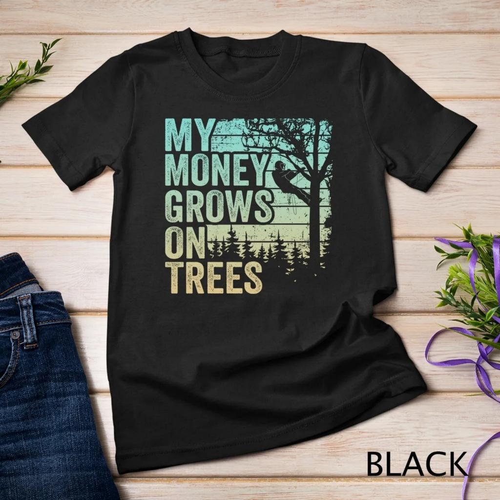 Arborist Tree Climber Vintage My Money Grows On Trees T shirt