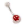 [J4149] - Red 'Skull' Body Piercing