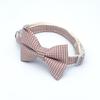 Pet Collar Adjustable Beautiful Bowknot Decor Plaid Dog Car Necklace Jewelry for Taking Photo