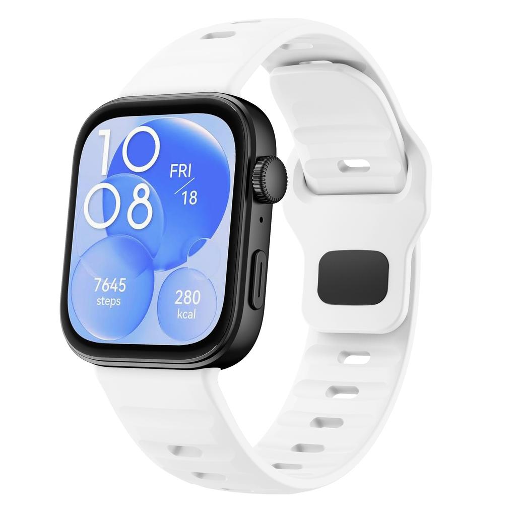 KALEBOL Silicone Watch Band for Huawei Watch Fit 4 Pro/Fit 4/Fit 3 Reverse Buckle Wrist Strap