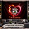 Wall Hanging Tapestry Custom NameSouthampton FC Pattern Personalized Printed Fabric Wall Decor