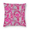 William Morris Floral Fuchsia Pillowcase Polyester Linen Velvet Creative Zip Decor Room Cushion Cover