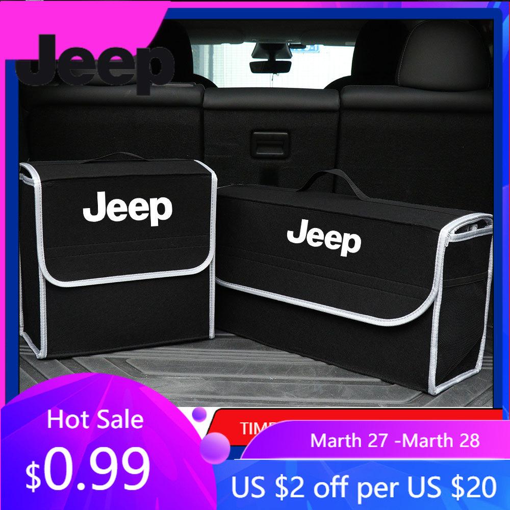 Для автомобиля Jeep Складная коробка для хранения Большая вместимость Войлочный органайзер Сумка Аксессуары Для JEEP Renegade Patriot Weangler Cherokee Com