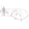 Trekking Tent Blue 4 Person Tent 185T Polyester with PU Coating