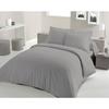 LOVELY HOME DUVET COVER SET - 240x260 Cm - 100% COTTON - LIGHT GREY