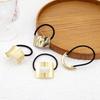 New Korea Women Hair Ropes Metal Hair Bands Ponytail Holder Rubber Band Gum for Hair Ties Scrunchies Hairband Hair Accessories