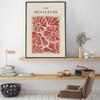 Neutral Floral Picture Wall Art Canvas Painting Nordic Red Abstract Minimalist Botanical Line Posters and Prints for Home Decor No Frame