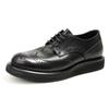 66-7 Brock Engraved Men's Shoes Британские мужские повседневные кожаные туфли в стиле ретро, модные трендовые туфли на платформе Muffin Shoes
