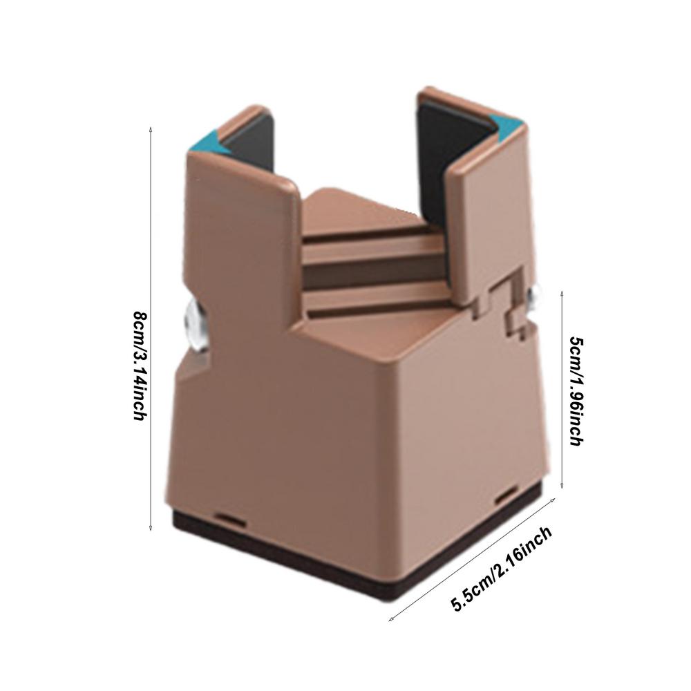 4Pcs Desk Leg Riser Heavy Duty Raiser Table Risers Heightening Foot Pad Bed Sofa Chair Table Feet Wear Resistant Anti Slip Mat