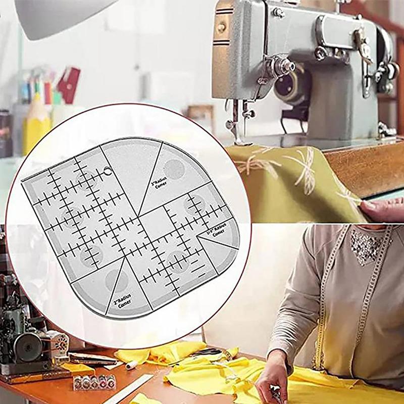 Линейка для резаков с закругленными углами, акриловая линейка для шитья, линейка для лоскутного шитья, шаблон для шитья, инструменты для лоскутного шитья, принадлежности для шитья своими руками