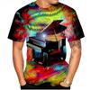 Летний круглый вырез с 3D-принтом, модные повседневные мужские футболки с коротким рукавом