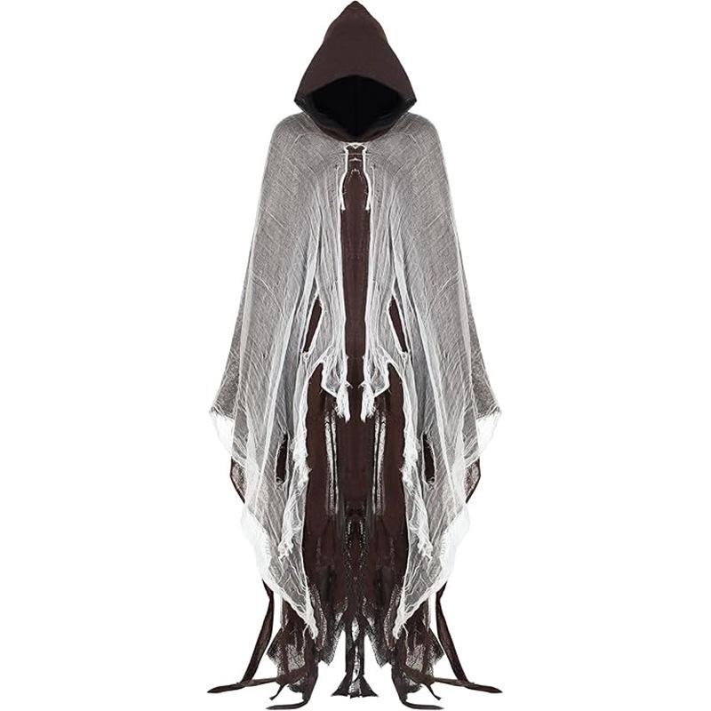 Хэллоуин взрослый плащ плащ ведьмы костюм мрачного жнеца костюм дома с привидениями наряжаться ужас хитрый костюм реквизит