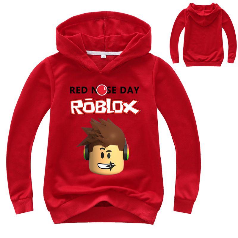 Roblox Nose Red Childrens Cartoon Print Hoodie Sweater Long Sleeve Tops