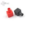 2PCS Universal Red And Black Square Motorcycle Battery Terminals Rubber Covers 13x 4mm