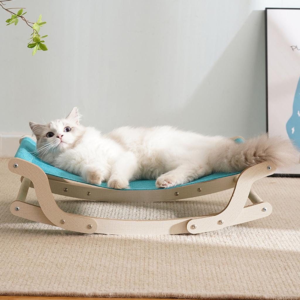 Cat Rocking Chair 4 Season Universal Minimalist Pine Cat Hammock Bed for Pet Supplies