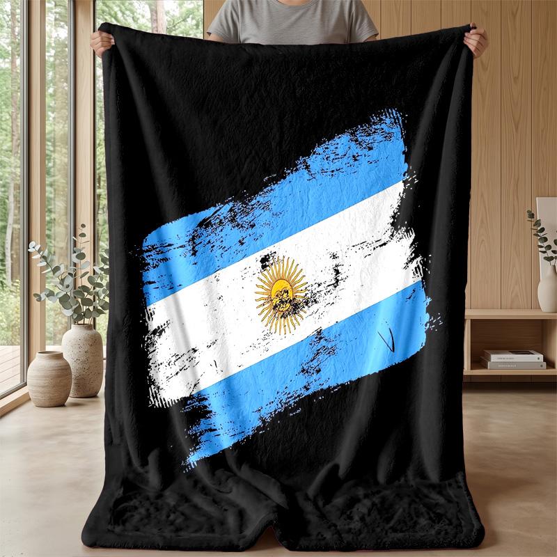 Argentina national football team Theme blanket Soft Flannel Blanket Plush Throw Blanket Cozy Sofa Bed Blanket for Home Decor