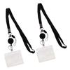 Clip Business Card ID Card Holder Badges Set Lanyard Name Card Holder Retractable Badge Holder