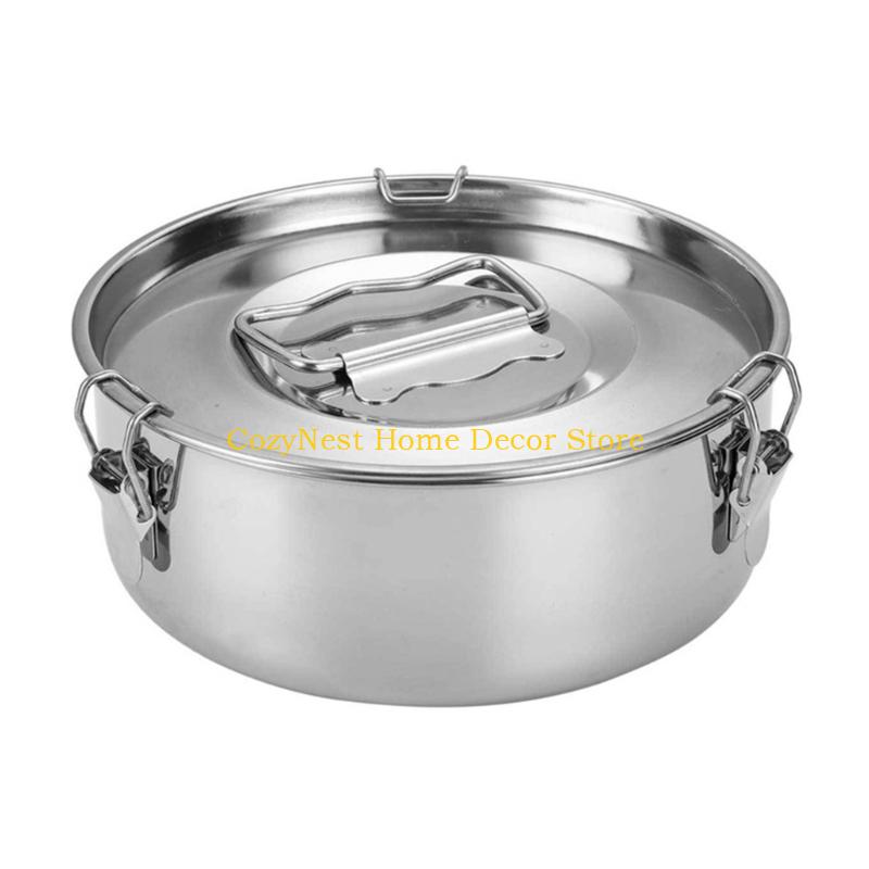 92MF 304 Cake Flan Pan With Secure Locking Lid For Baking And Steaming