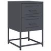 VidaXL Table de chevet anthracite 36x39x60,5 cm acier, armoire, armoire latérale, support de téléphone, table de chevet, 846462