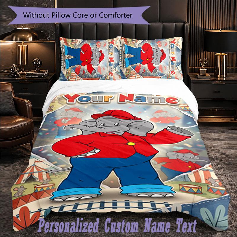 Personalized 3Pcs Bedding SetBenjamin Blümchen Custom Text Duvet Cover Pillowcase Set Bedroom Gift