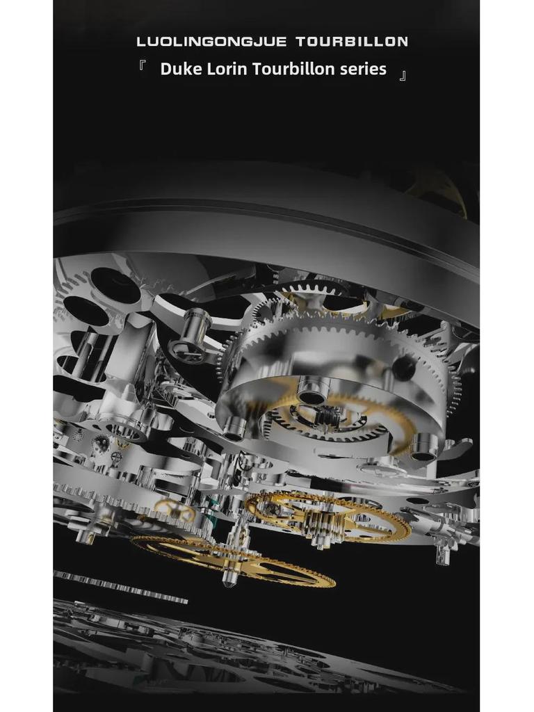 Автоматические механические мужские часы Duke of Lorraine: Модный, деловой дизайн с полостью