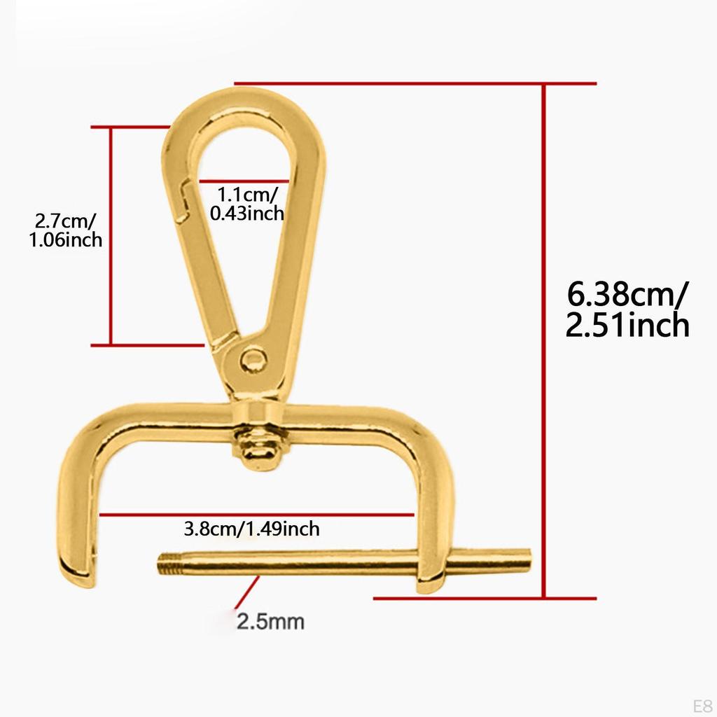 2 Pieces Snap Hook Swivel Clasp Backpack Buckle Detachable Trendy DIY Portable Bag Making Lobster