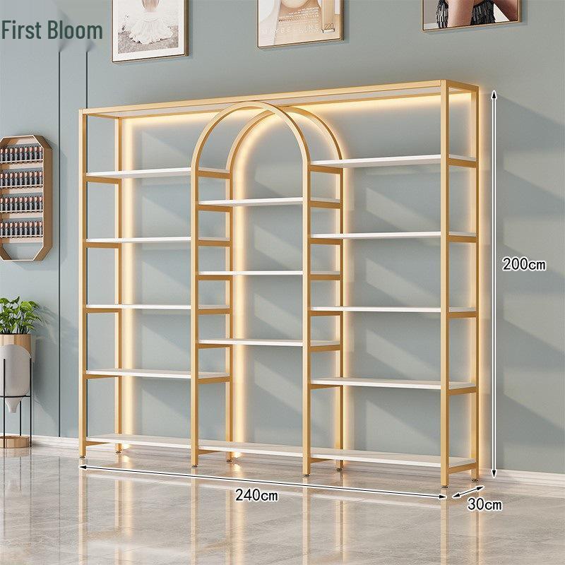 Elegant Display Stand: Nail Art and Skincare Storage Rack for Beauty Salons