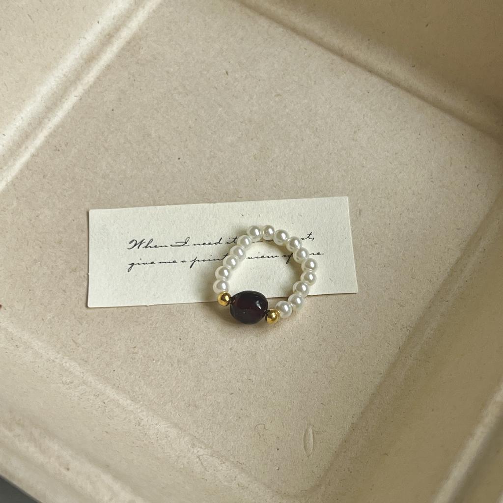 Цветное хрустальное кольцо с бисером, нишевый дизайн, чувство высокого класса, кольцо на палец, темперамент легкой роскоши, универсальные кольца-аксессуары