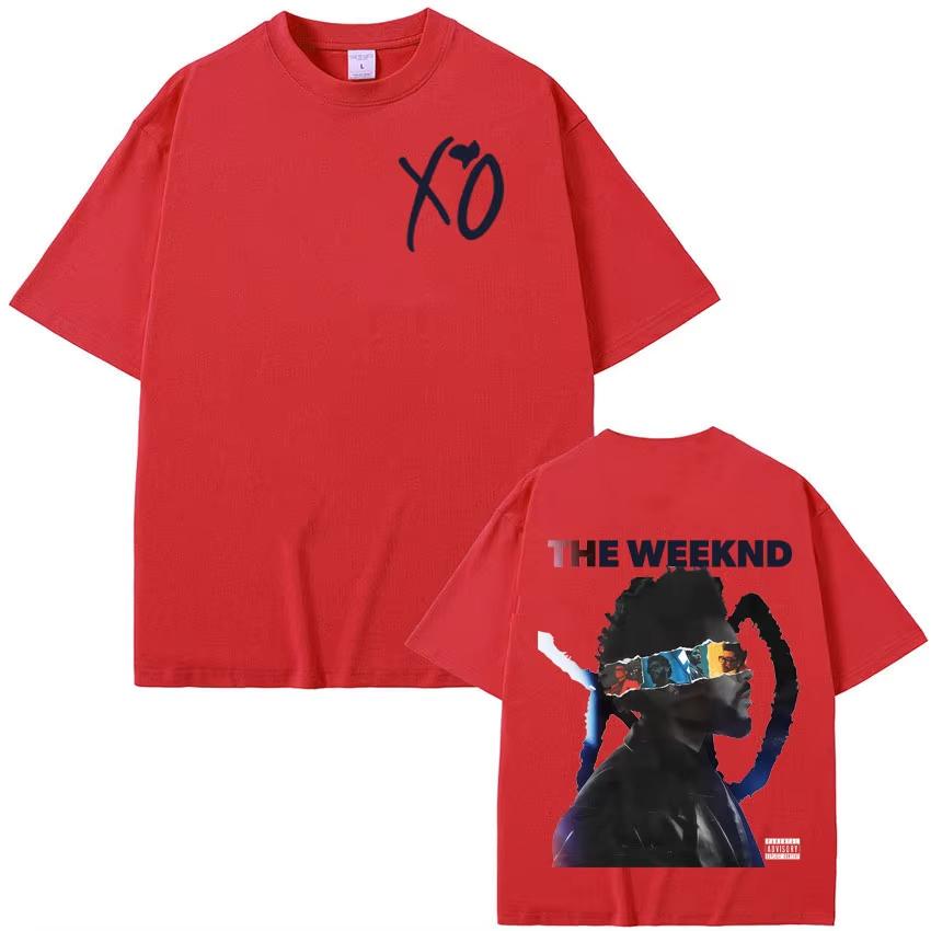 РЕПЕР The Weeknd XO Тур 2026 лето Мужская Женская Музыка Высокое Качество Харадзюку Футболка с коротким рукавом Хип-Хоп Готическая Одежда Футболки