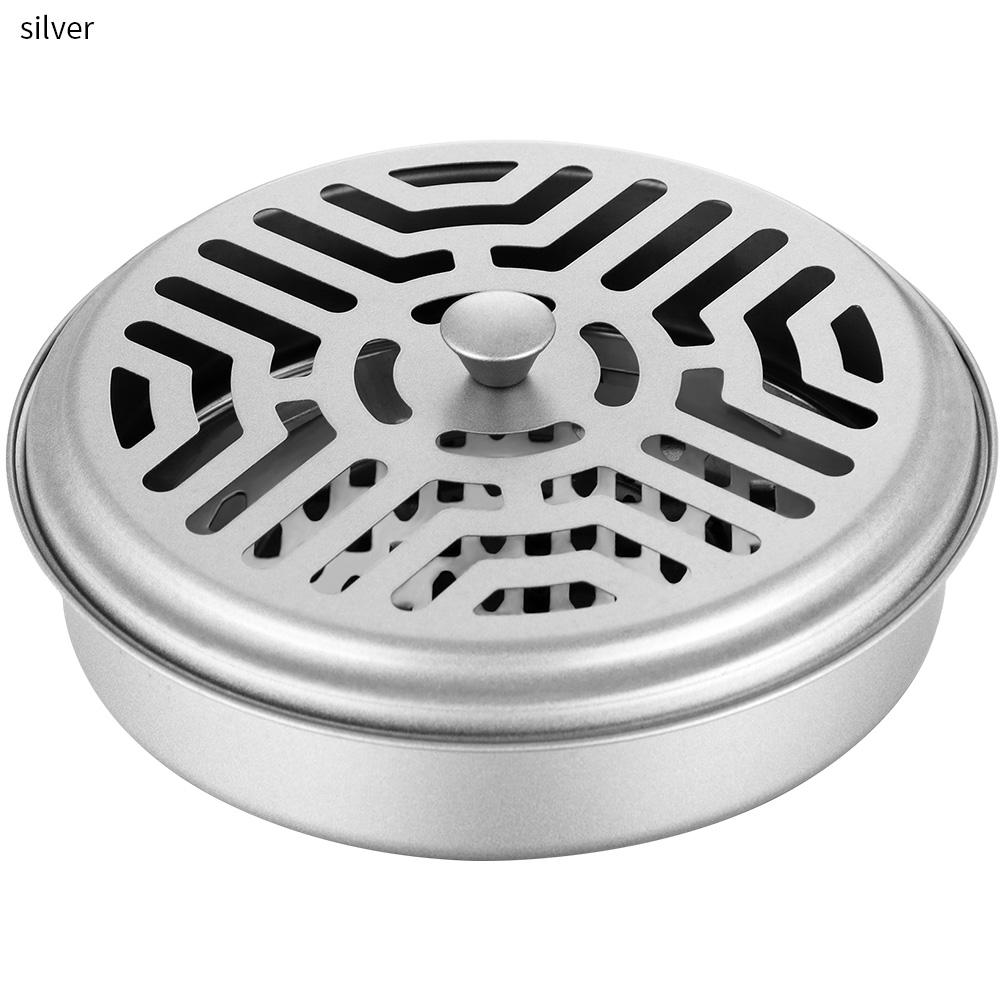 Стойка из сандалового дерева, репеллентная пластина для благовоний с крышкой, держатель спирали от комаров, металлический поднос, защита от комаров, полезный домашний отель, прочный Porta