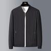 Весна и Осень Новая Мужская Куртка Среднего Возраста Корейский Business Casual Мужские Топы Универсальная Полосатая Бейсбольная Куртка