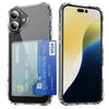 Противоударный чехол для iPhone 16, ТПУ чехол для телефона с держателем для карт