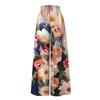 Women's Pocket High-waisted Wide-leg Pants Floral Print Casual Pants