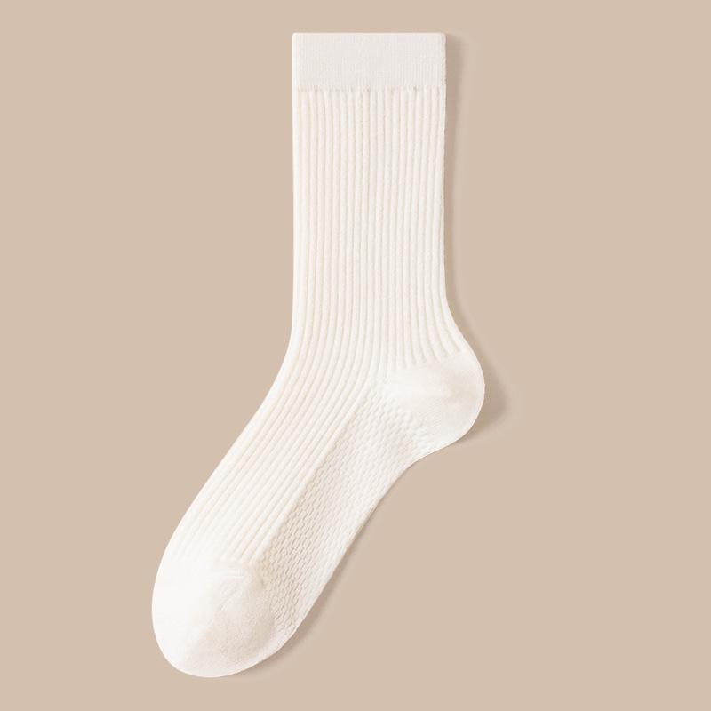 Куча носков женские весенние и осенние чулки средней длины чулки полосатые дышащие месячные носки