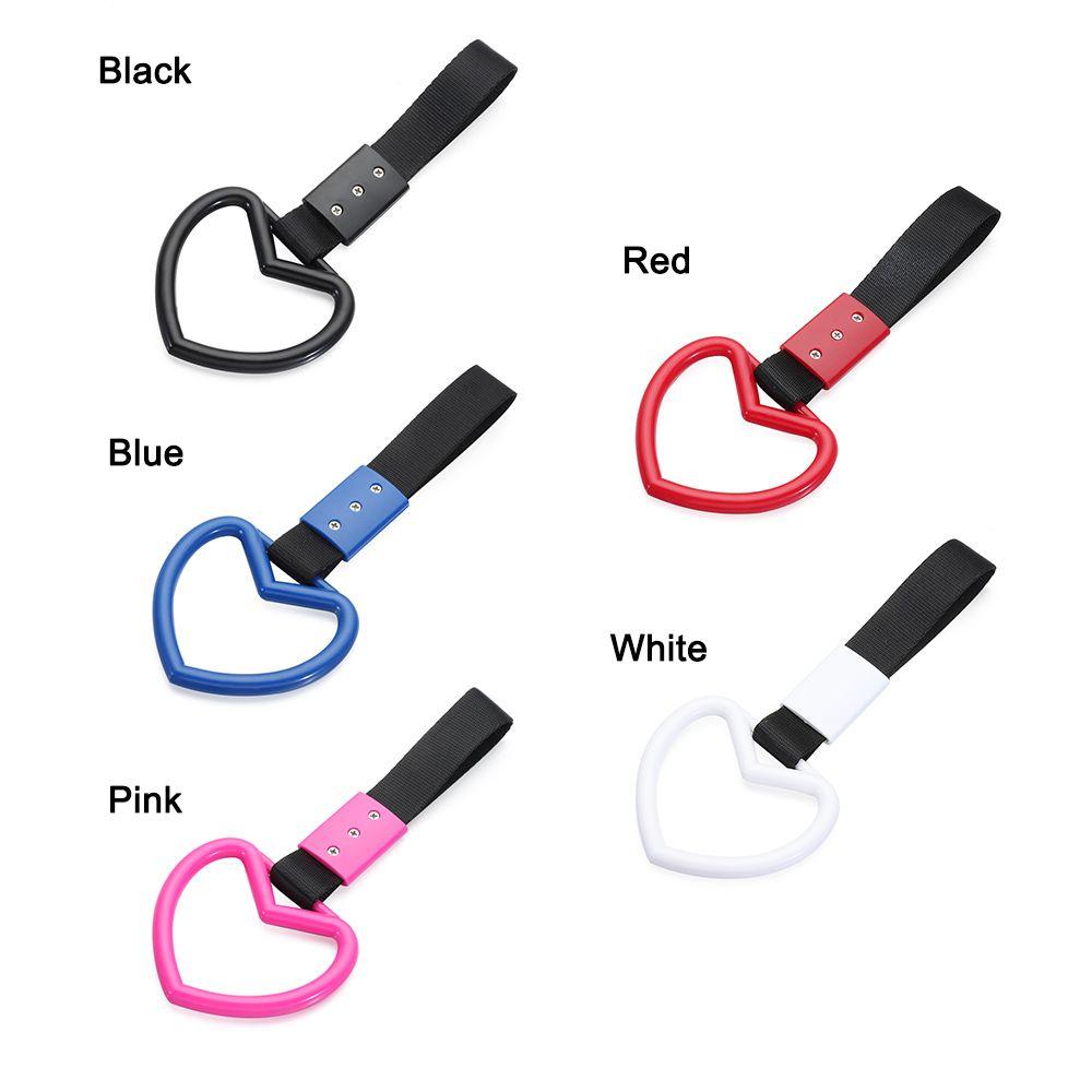Drift Towing Rope Subway Handle Charm Car Accessory Handle Strap Heart Shape Strap Tow Ring