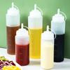 240/360/450/500/680ml Squeeze Condiment Bottles with On Cap Lids Ketchup Mustard Sauces Olive Oil Bottles Kitchen Accessories
