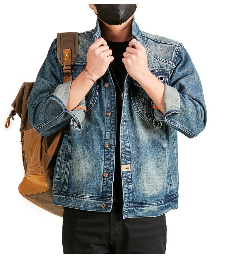 2025 Men's Retro Denim Jacket | American Vintage Style | Casual Outerwear