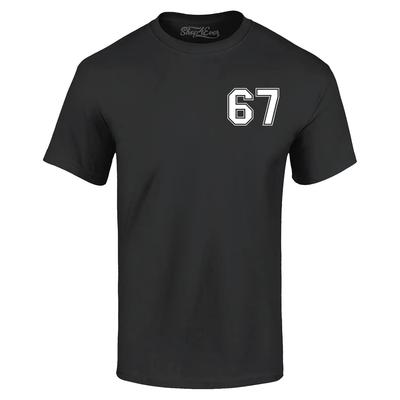 67 Six Seven Pocket Varsity Number Tshirt Funny Number Meme Shirt