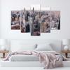 Five Piece Picture Canvas Print Chicago Skyline Architecture