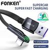FONKEN 5A Quick Charge 66W USB Type C 90 Degree Fast Charging Usb C Cable Type-C Data Cord Charger Usb-c For Samsung Xiaomi Huawei Type C Phone