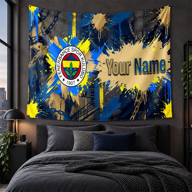 Personalized Tapestry Wall Hanging Fenerbahçe FC Pattern Art Background Cloth