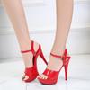 Fashion Womens High Heels Sandals 13cm Sexy Stripper Party Pumps Shoes Women Gladiator Platform Candy Color Sandals Size 34-43