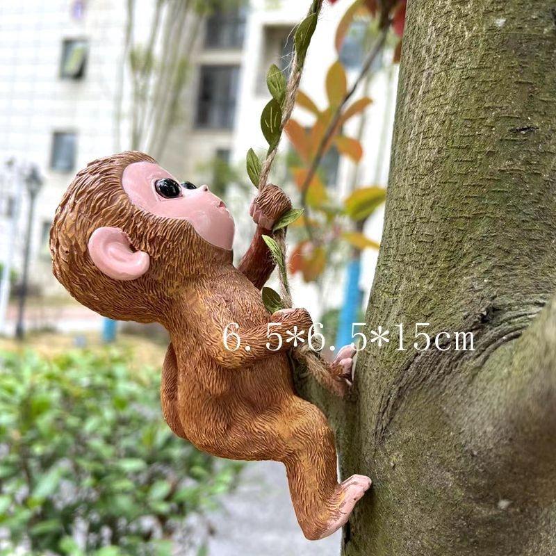 Садовые украшения с животными, Садовый ландшафтный дизайн и настил, Подвеска «Карабкающаяся белка», украшение в виде кролика, обезьяны, утки