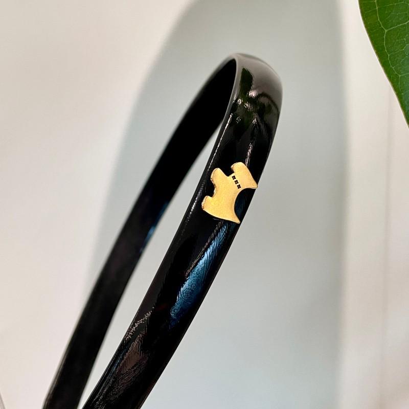 French Elegance Black Series Pearl Headband with Teeth - Autumn/Winter Collection